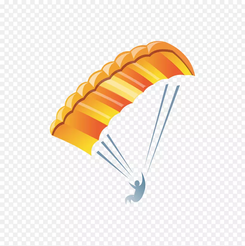 卡通手绘飞翔的降落伞