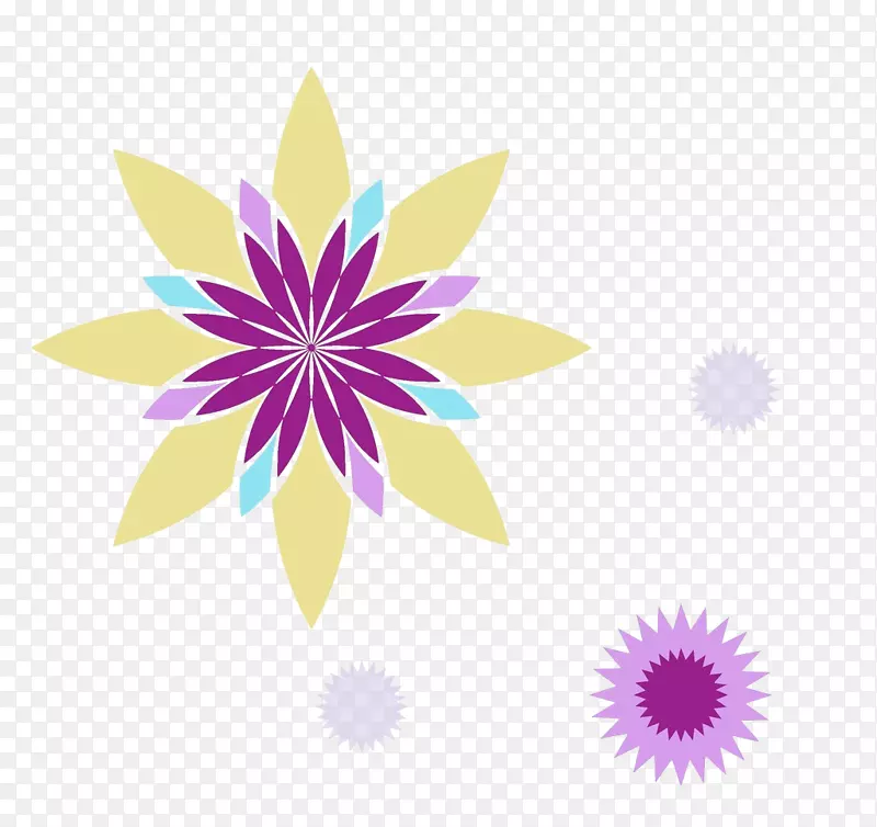 紫色抽象花朵矢量