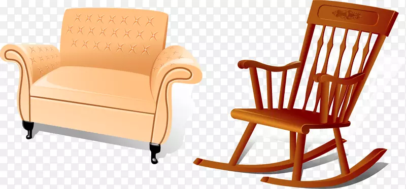 沙发摇椅PNG矢量元素