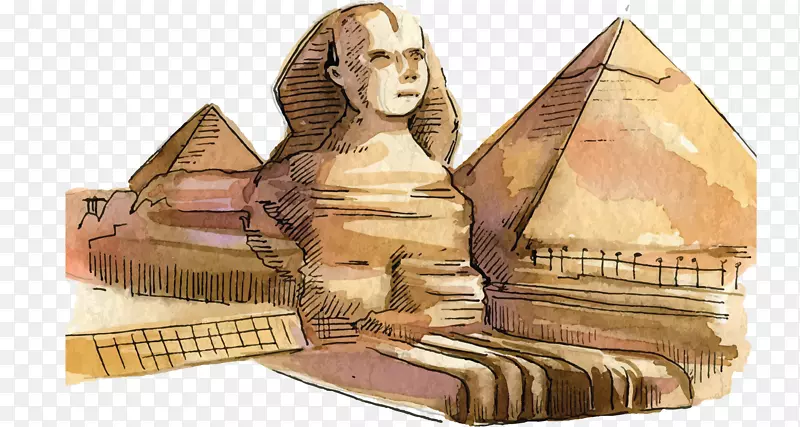埃及旅游手绘写生