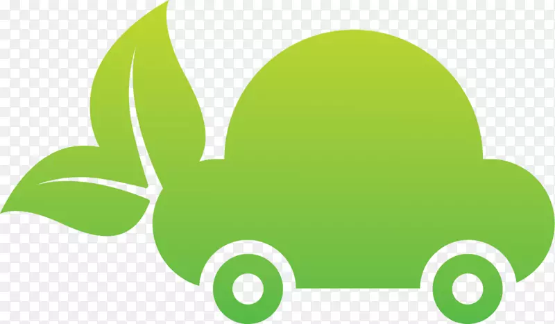 绿色树叶环保汽车
