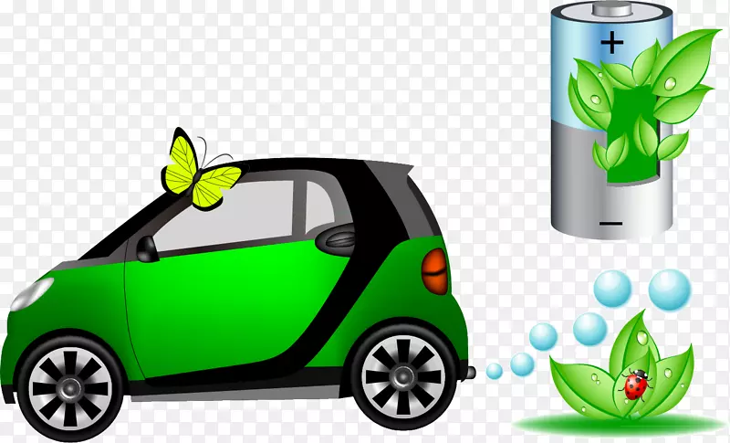 环保汽车电池PNG矢量元素