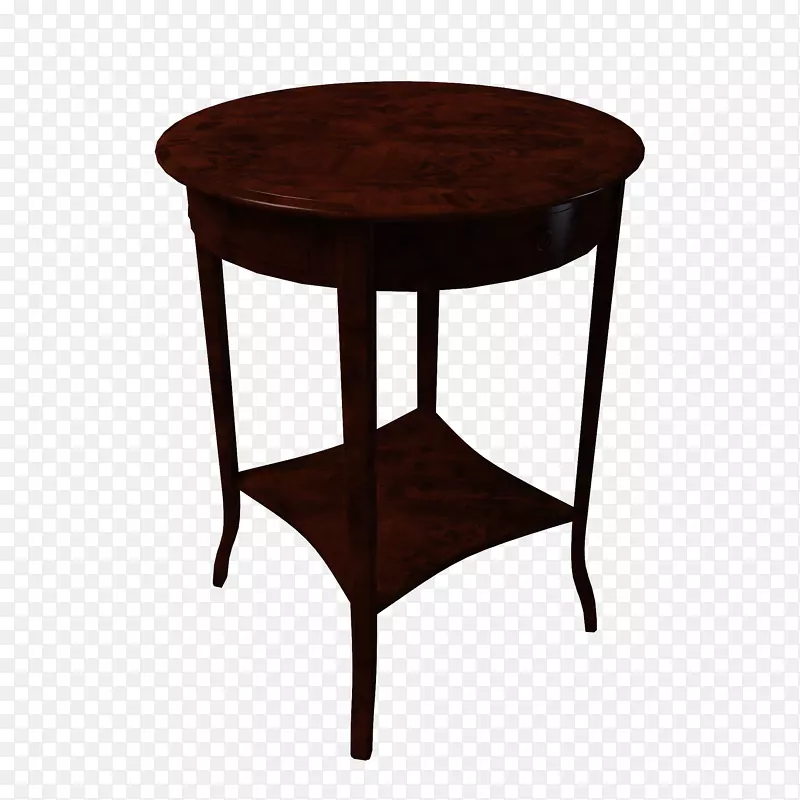 棕色中式古典圆木桌