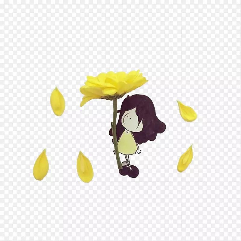 黄色花瓣雨