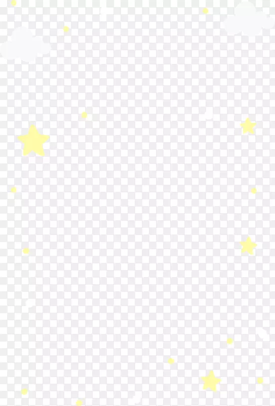 黄色卡通夜空星星