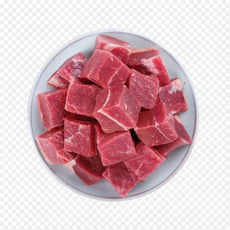 高清红色方块牛肉