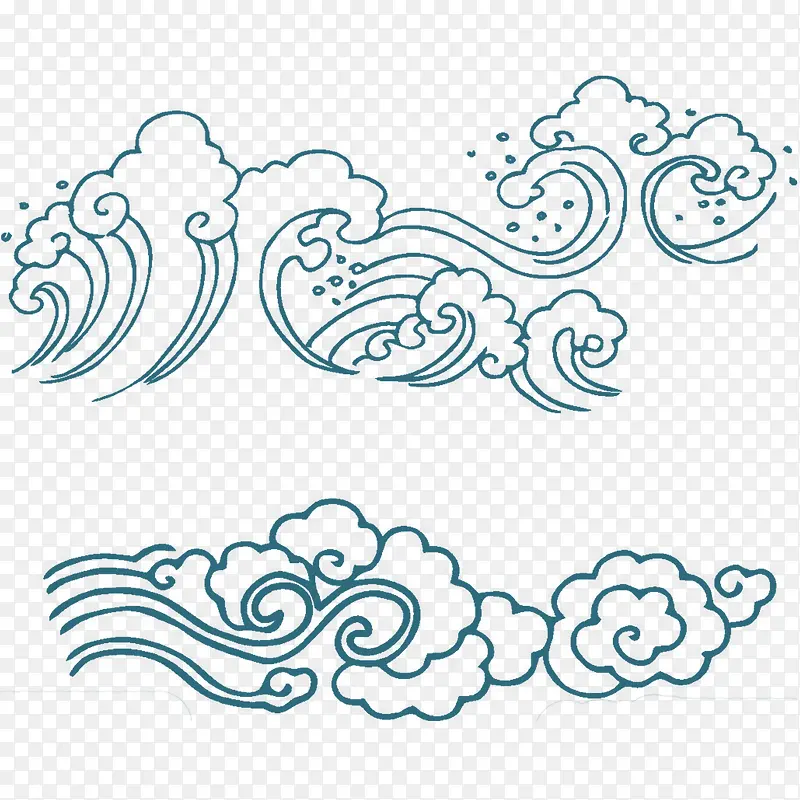 线条祥云浪潮花纹PNG图片素材下载_图片编号7637770-PNG素材网