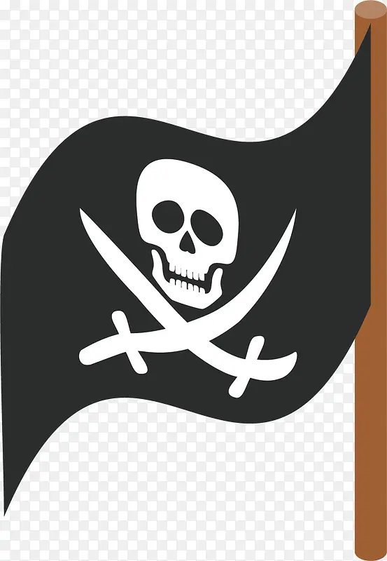 卡通海盗旗矢量图下载