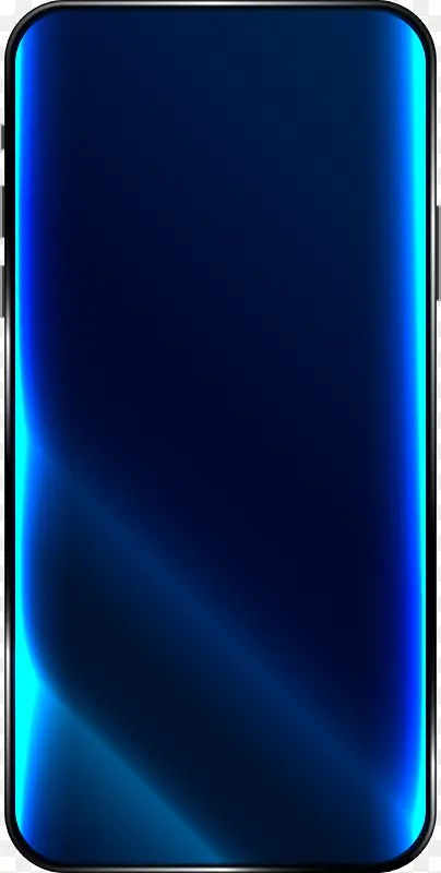 蓝色曲面屏手机
