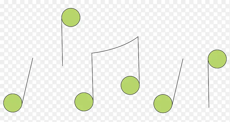几个绿色的跳动的音乐符号