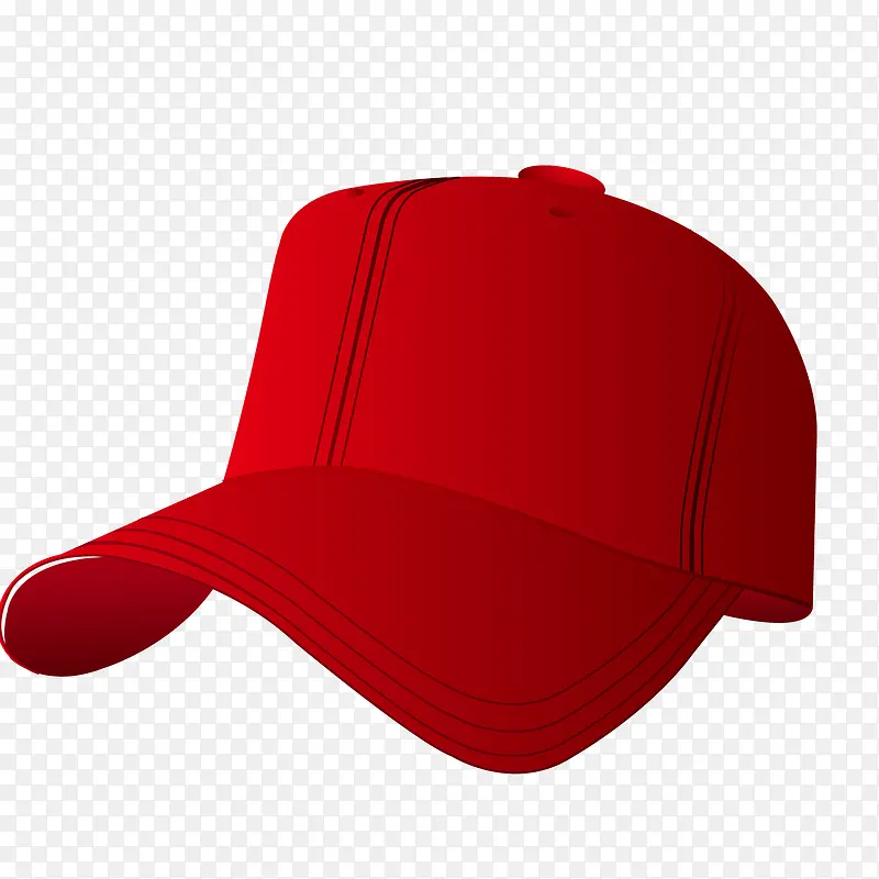 卡通红色的棒球帽设计
