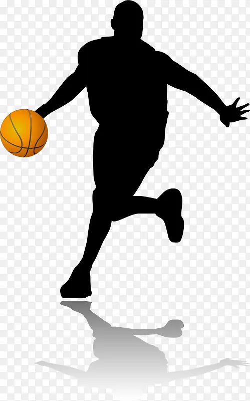 黑色扁平篮球运动员
