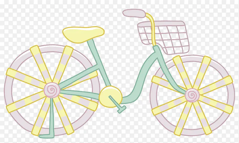彩色卡通自行车