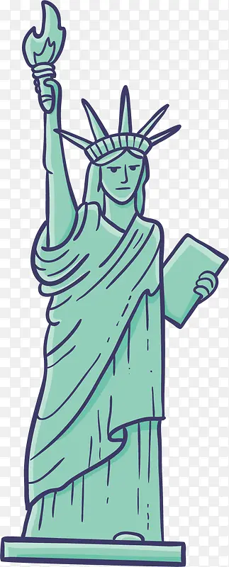 矢量图美国自由女神像