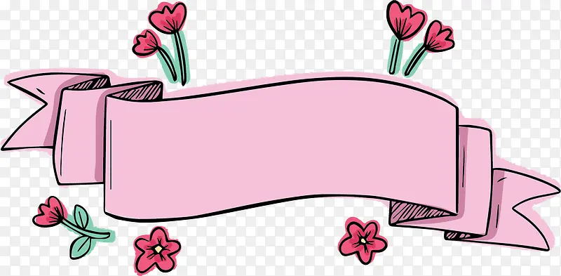 粉红丝带母亲节标题框