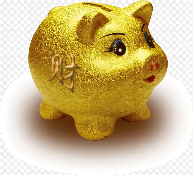 金色磨砂小猪储蓄罐