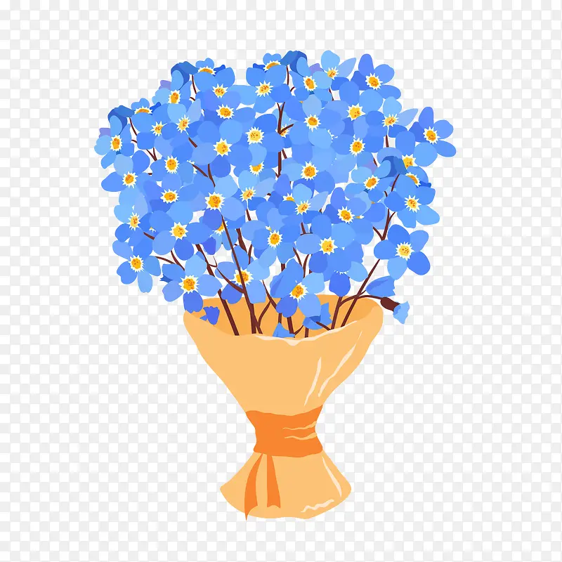 一束蓝色的花朵素材