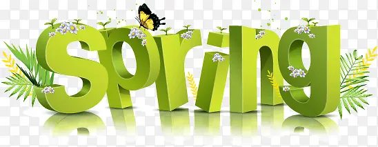 Spring立体艺术字字体设计
