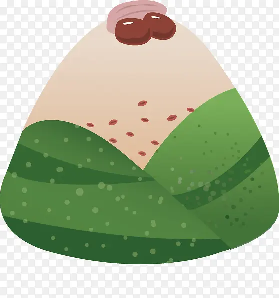 绿色纹理粽子食物元素