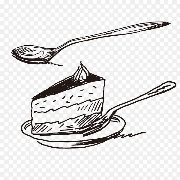 卡通手绘西式蛋糕