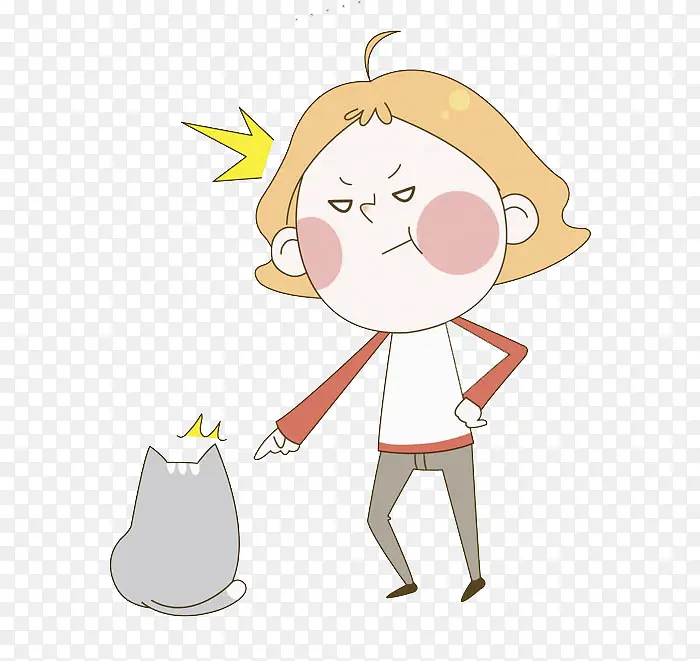 发怒女孩PNG图片素材下载_图片编号7644177-PNG素材网
