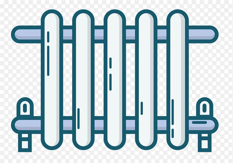 金属管矢量卡通加热器