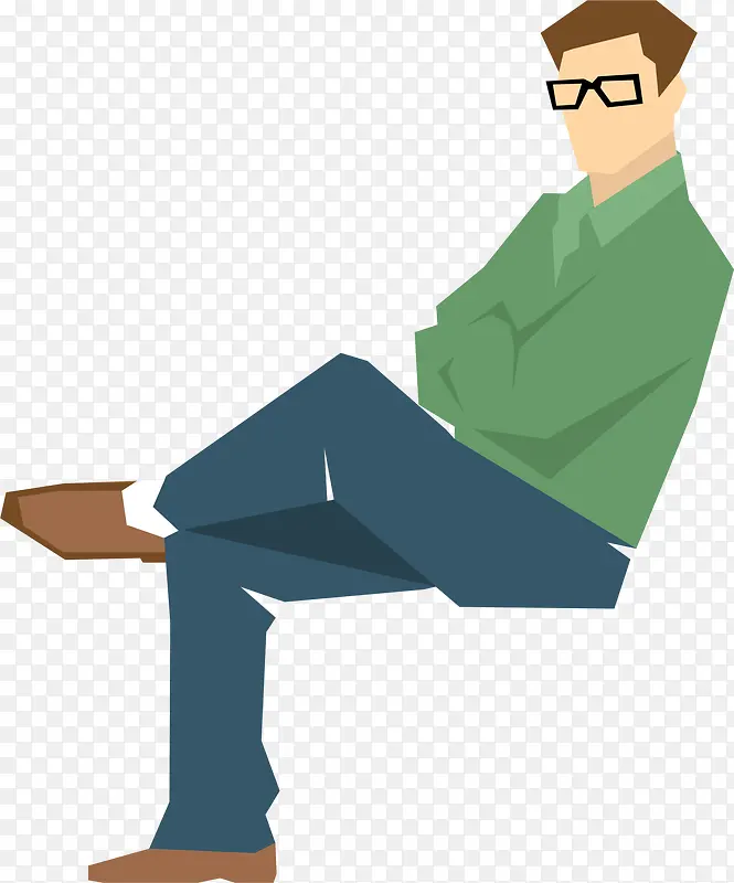 人物插画坐着的男人