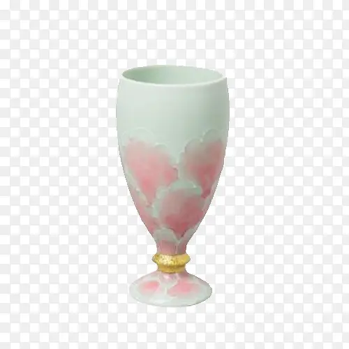 粉色牡丹瓷杯