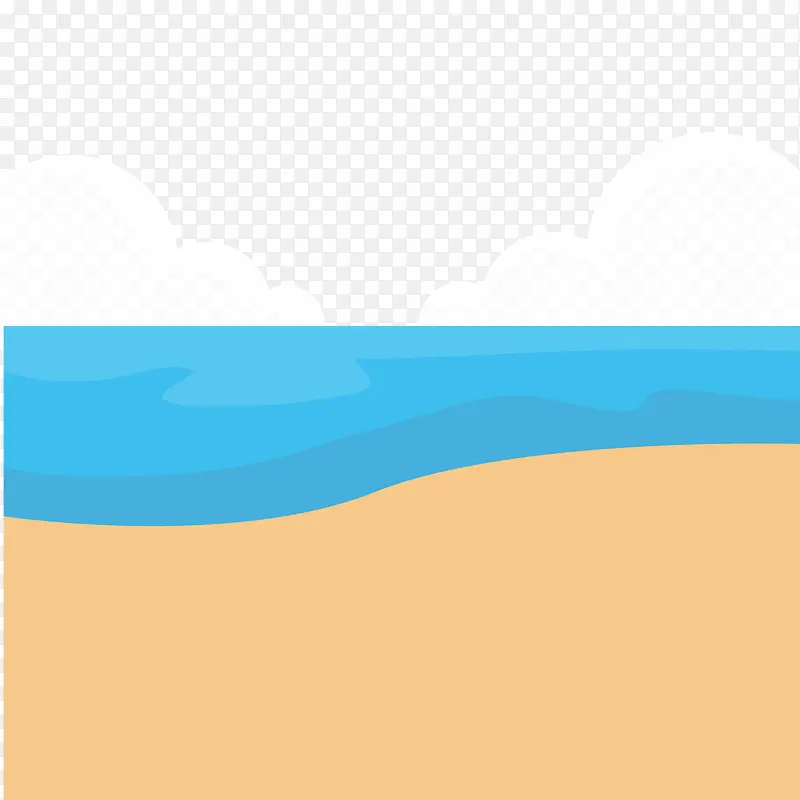 夏季蓝色海洋沙滩