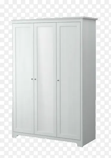 一个白色立式储衣柜