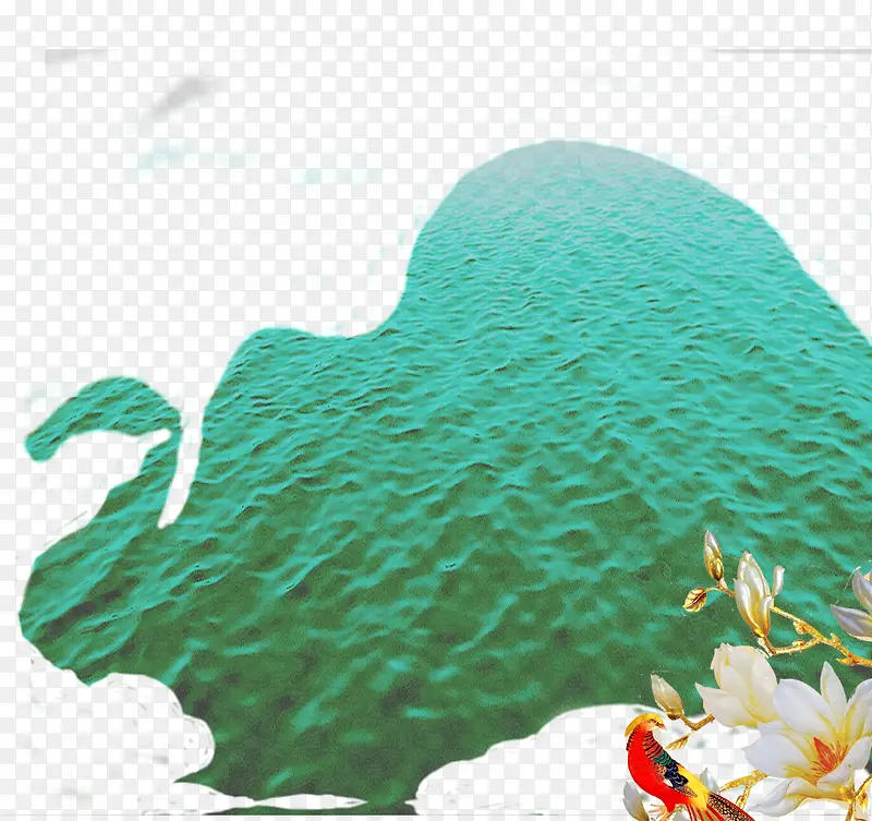 蓝色碧浪白木兰PNG图片素材下载_图片编号7653717-PNG素材网