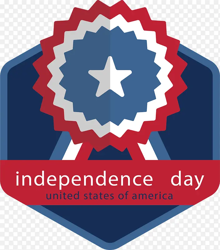 锯齿徽章美国独立日