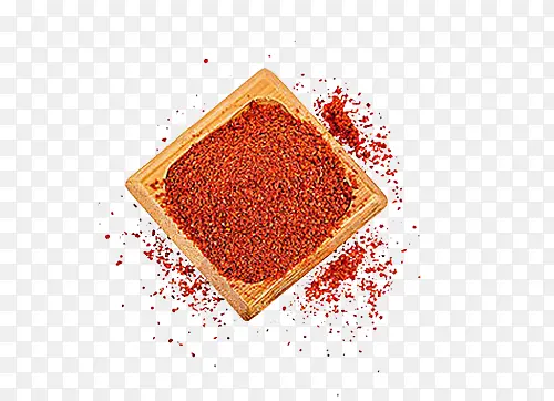 红色方盘子与辣椒籽