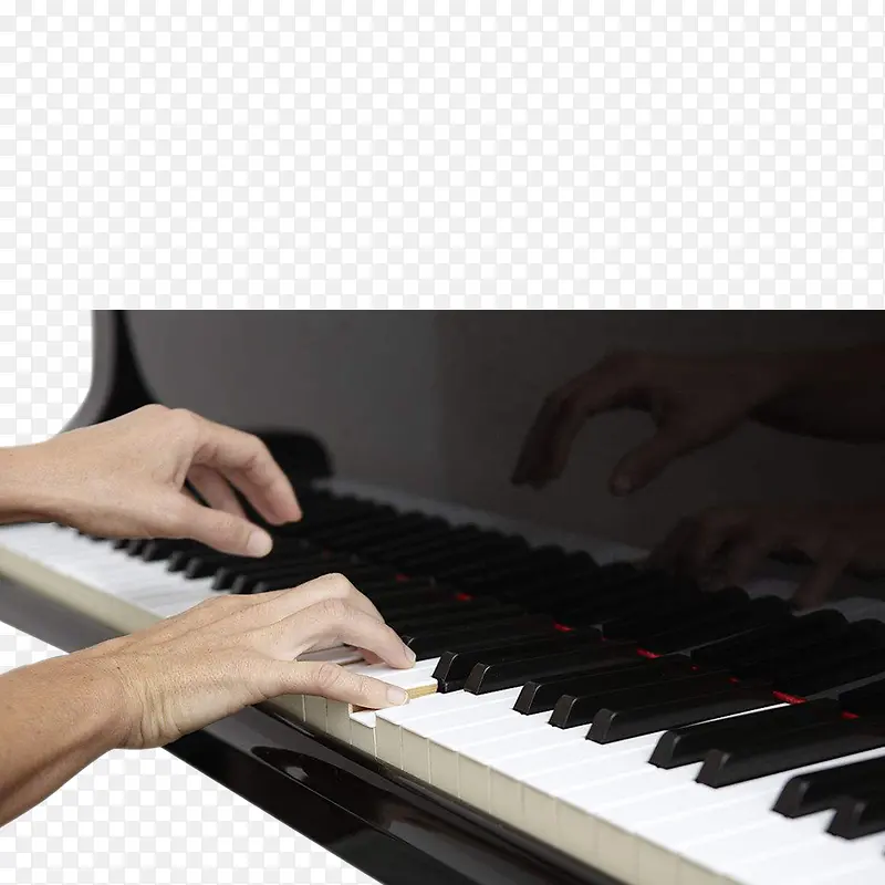 弹钢琴的双手唯美摄影png图