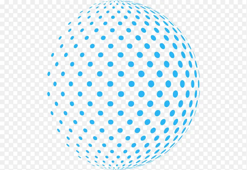蓝色圆点球体设计素材