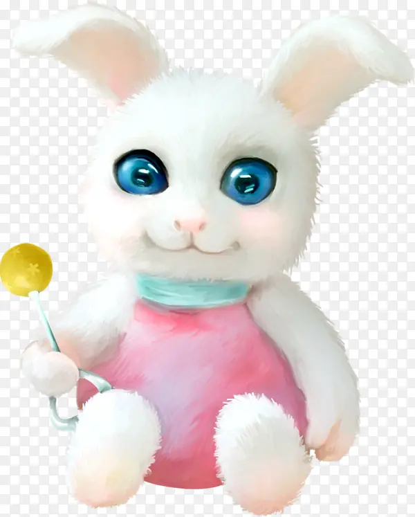白色可爱兔子玩偶