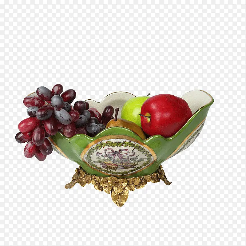 陶瓷器装饰水果盘手绘果盆客厅家