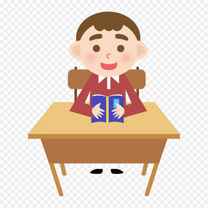 认真听讲的学生卡通图PNG图片素材下载_图片编号7660472-PNG素材网
