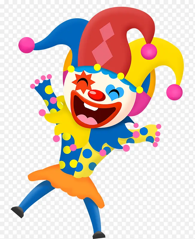 4月1愚人节欢呼小丑设计