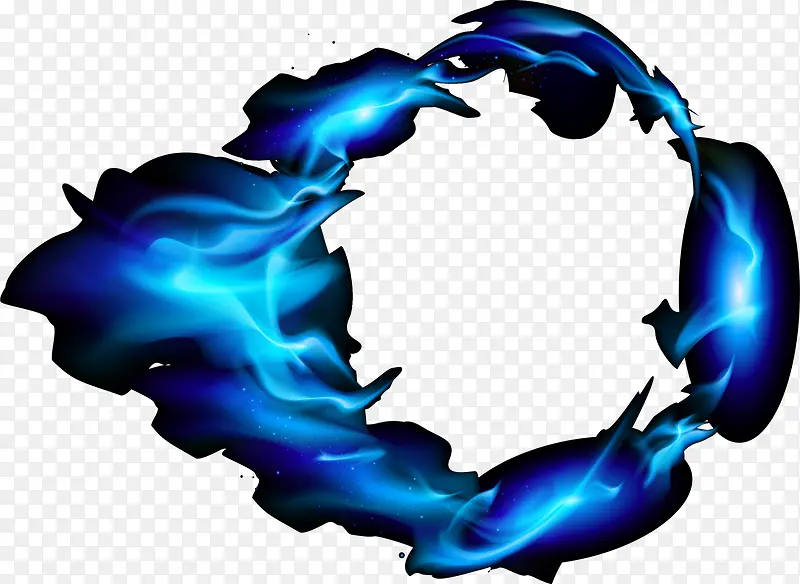蓝色圆圈火焰