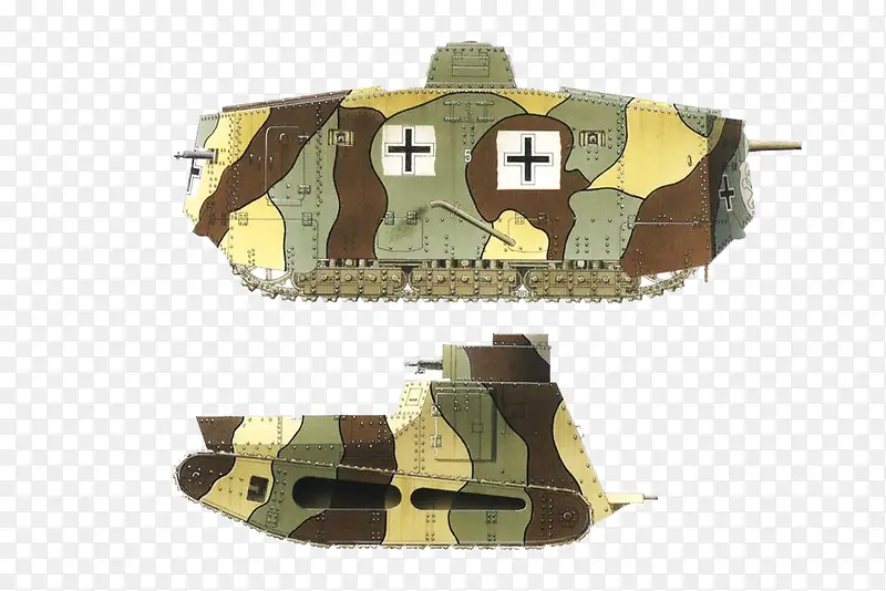 一战德国老式坦克psd装甲车