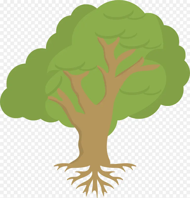 创意大自然绿色植物树木生长元素
