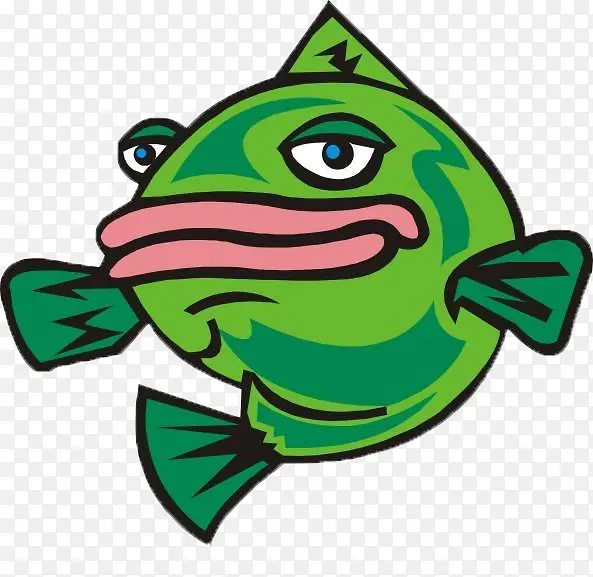 绿色红唇海怪鱼