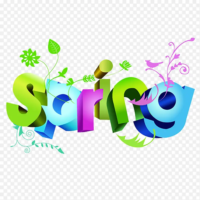 彩色springPNG图片素材下载_图片编号7665802-PNG素材网