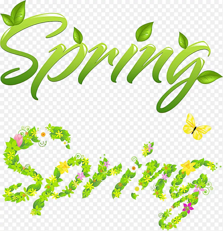 SPRING艺术字