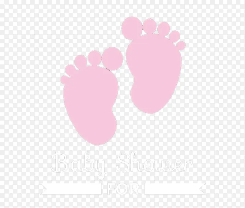 粉色的婴儿脚印