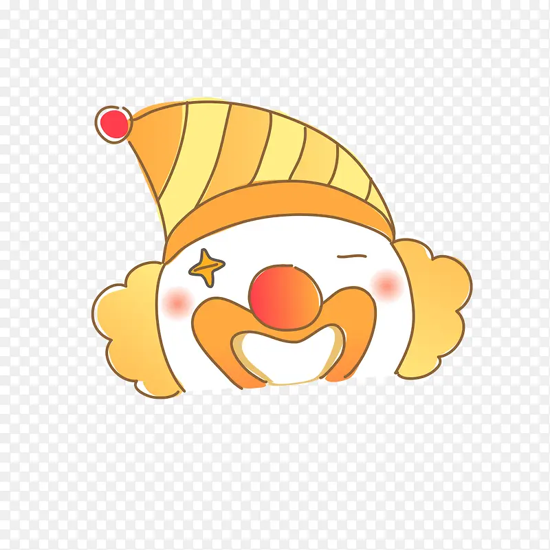 手绘小丑的头像
