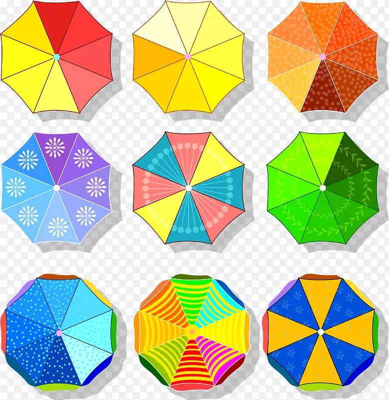 彩色雨伞集合