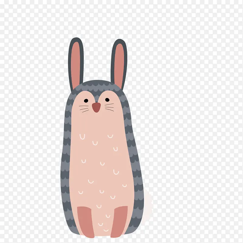 一只手绘的卡通兔子