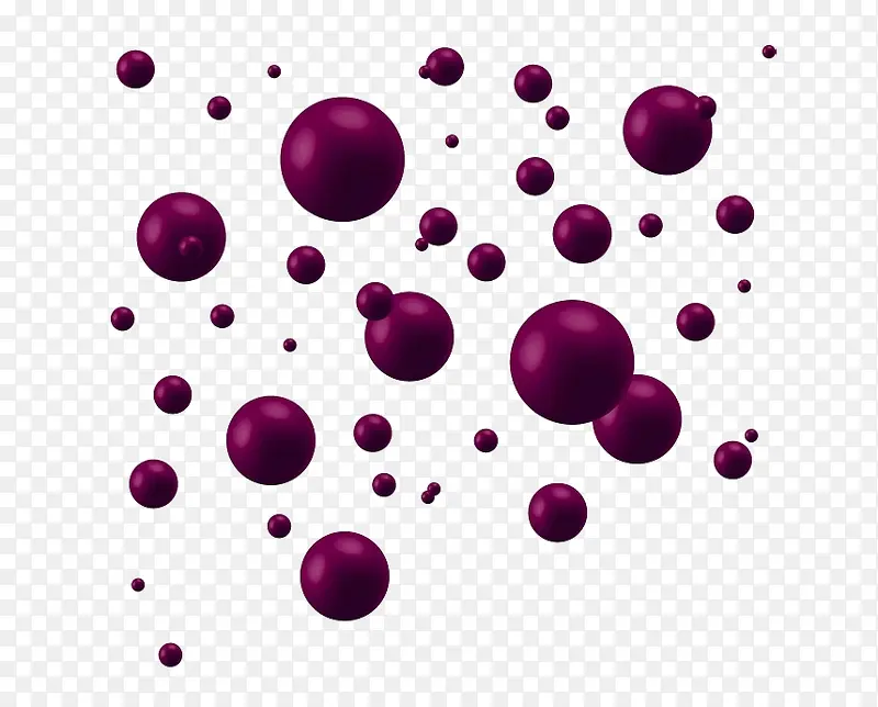 紫色漂浮圆球